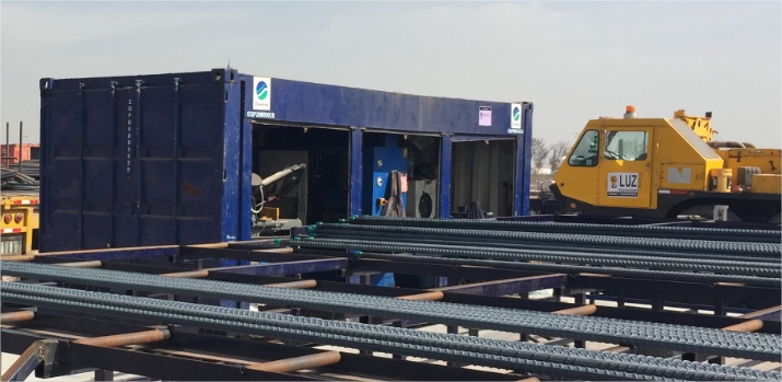 Bartec rebar coupler equipment a the New Interational Airport of Mexico construction site